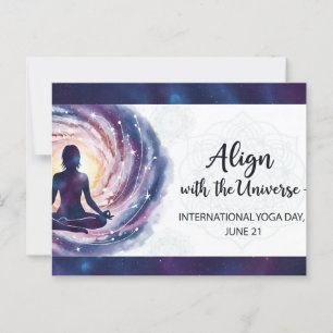 Internationell Yoga Day Vykort