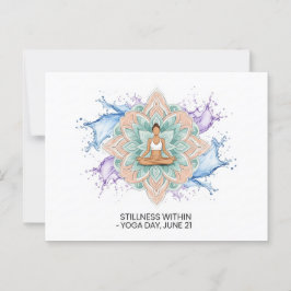 Internationell Yoga Day Vykort