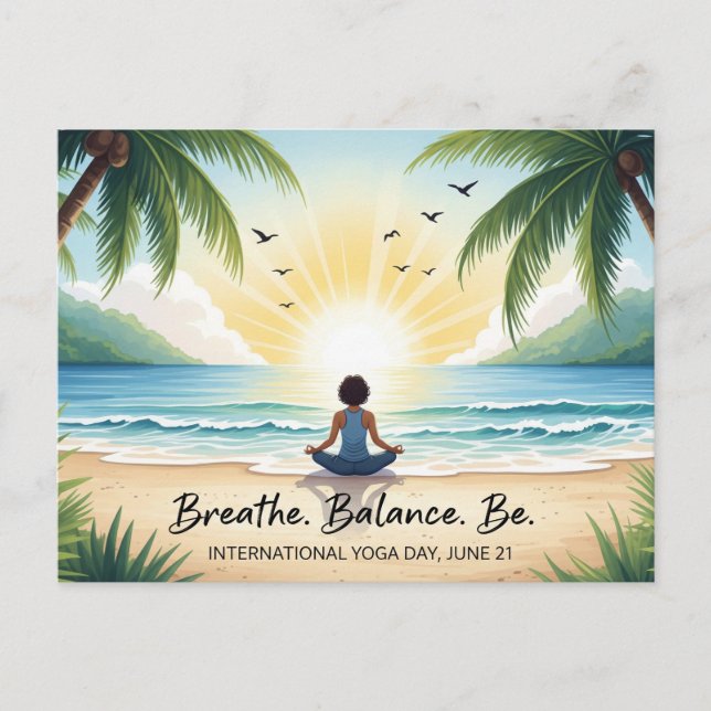 Internationell Yoga Day Vykort (Framsida)