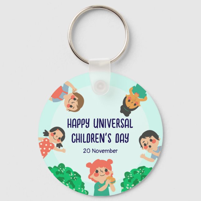 Internationella barndagen | Universell barndag Nyckelring (Framsida)