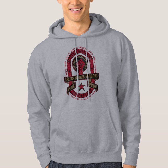 Internationella brigadens brittiska bataljon hoodie (Framsida)