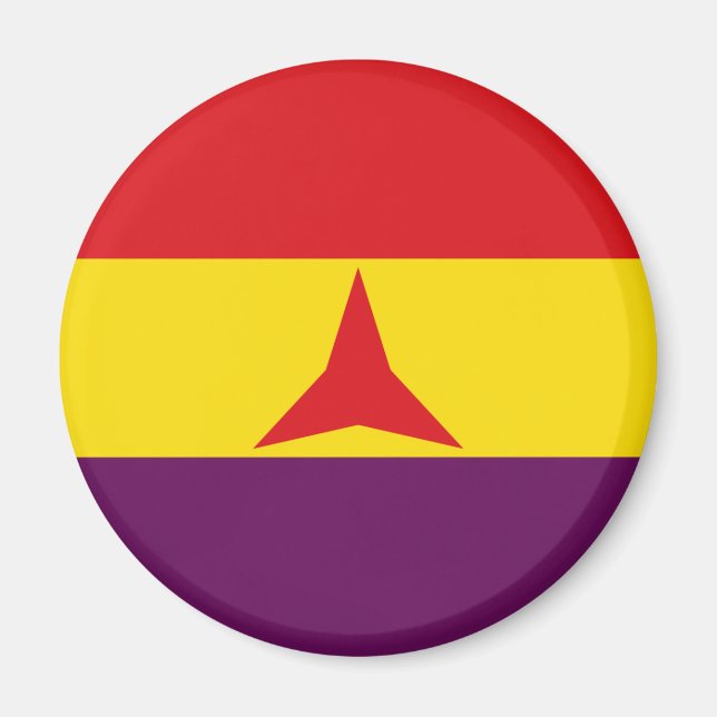 Internationella brigadernas flagga (spanska inbörd magnet (Framsidan)