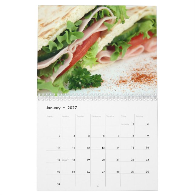 Internationella cuisine kalender (Jan 2027)