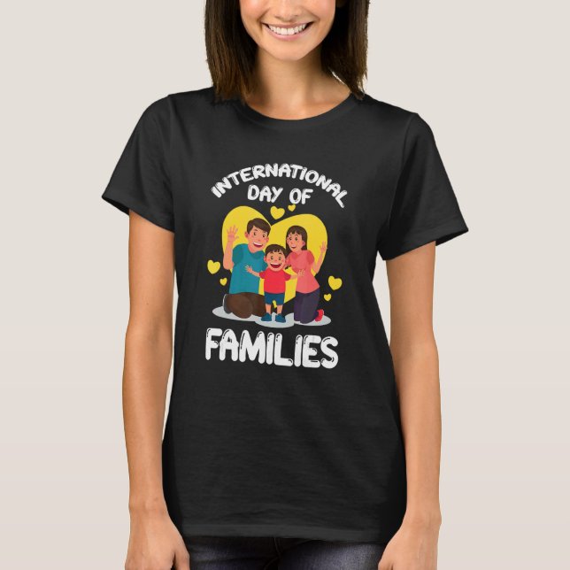 Internationella familjedagen Förenta nationerna T Shirt (Framsida)