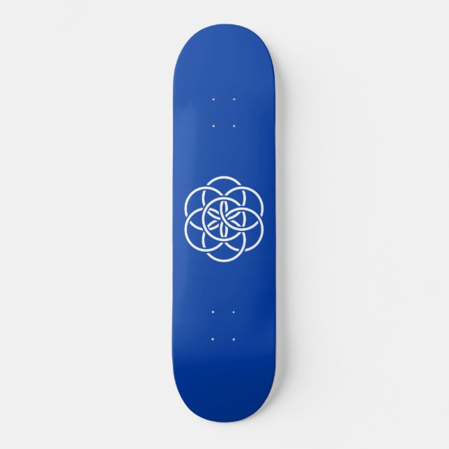 Internationella flaggan för planeten jorden mini skateboard bräda 18,5 cm (Framsida)