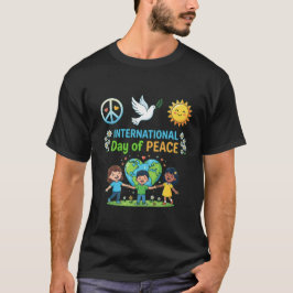 Internationella fredsdagen Enhets Hjärtan & Leende T Shirt