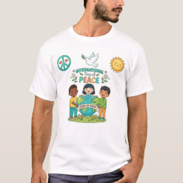 Internationella fredsdagen på jorden barn dykare t shirt