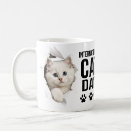 internationella kattens dag firande kaffemugg
