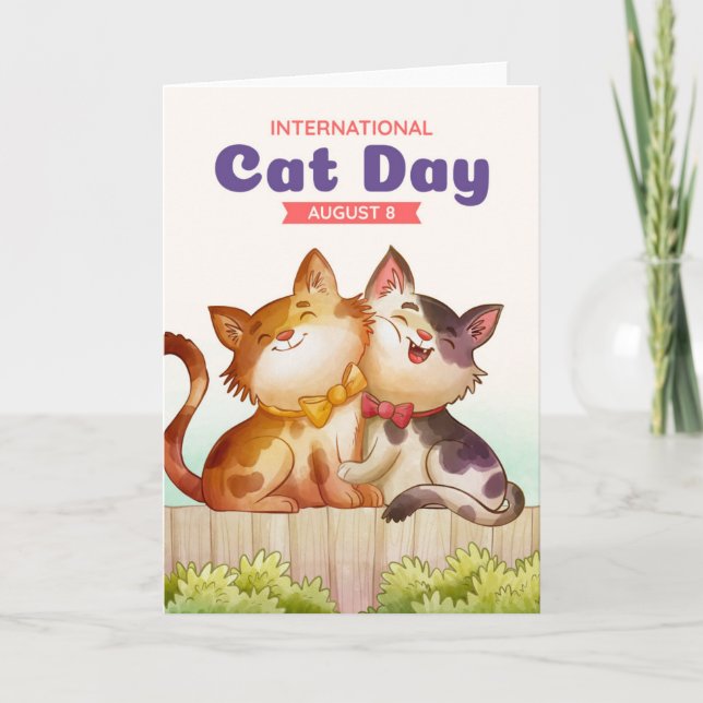 Internationella kattens dag kort (Framsida)