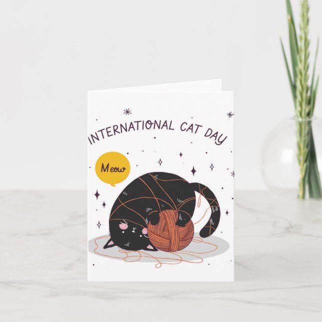 Internationella kattens dag kort (Framsida)