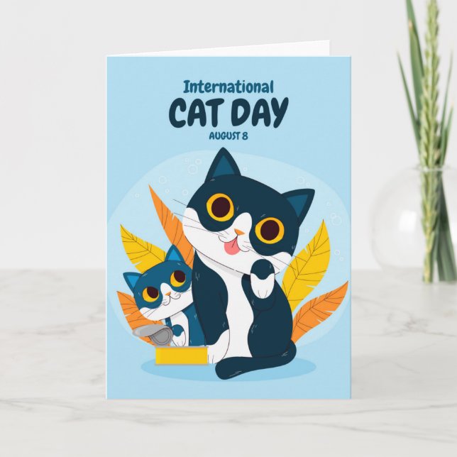 Internationella kattens dag  kort (Framsida)