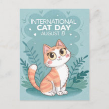 Internationella kattens dag Söt fantasifull kattko
