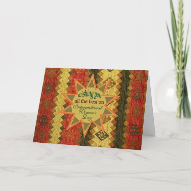 Internationella kvinna kort för daghälsning (Framsida)