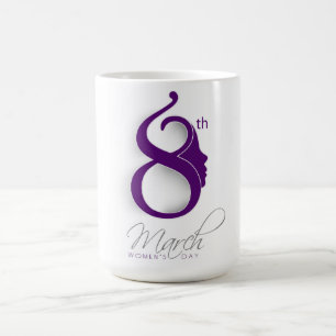 Internationella kvinna logotyp för daglilor kaffemugg