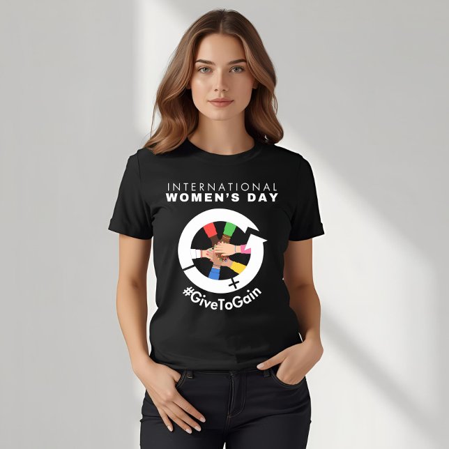 Internationella kvinnodagen 2026 Ge för att få T Shirt (Skapare uppladdad)