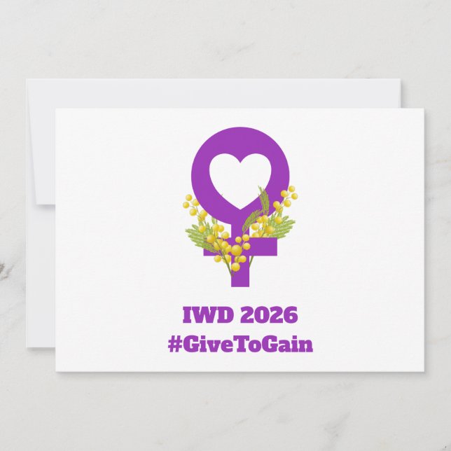 Internationella kvinnodagen 2026 IWD Ge för att få (Framsida)