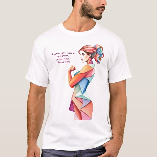 Internationella kvinnodagen 8 mars-citat  t shirt (Framsida)