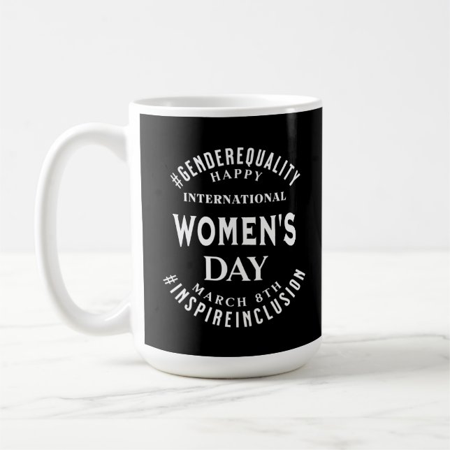 Internationella kvinnodagen | 8 mars Jämlikhet Kaffemugg (Vänster)