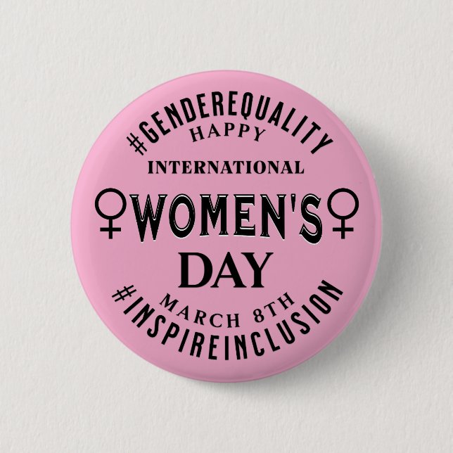 Internationella kvinnodagen | 8 mars Jämlikhet Knapp (Framsida)