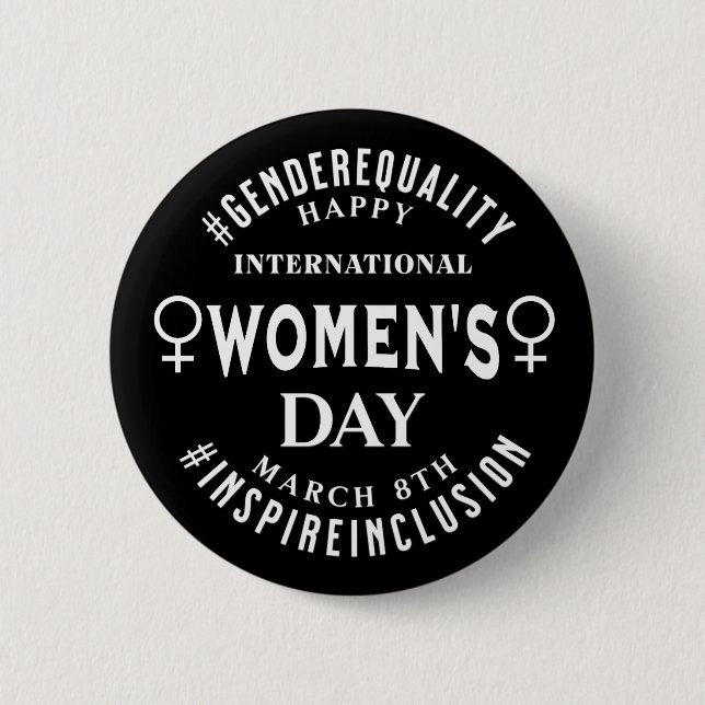Internationella kvinnodagen | 8 mars Jämlikhet Knapp (Framsida)