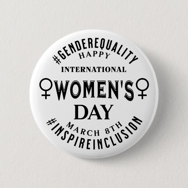 Internationella kvinnodagen | 8 mars Jämlikhet Knapp (Framsida)