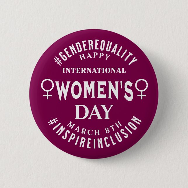 Internationella kvinnodagen | 8 mars Jämlikhet Knapp (Framsida)