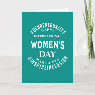 Internationella kvinnodagen 8 mars Jämlikhet Kort
