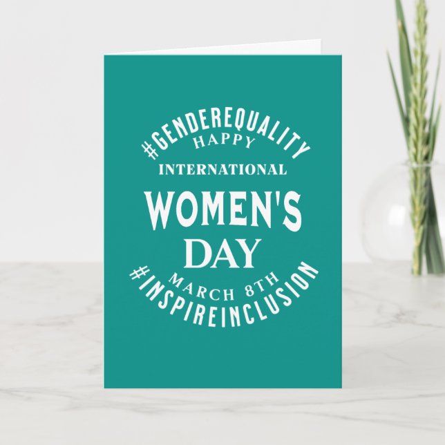 Internationella kvinnodagen | 8 mars Jämlikhet Kort (Framsida)