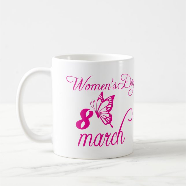 Internationella kvinnodagen, 8 mars kaffemugg (Vänster)