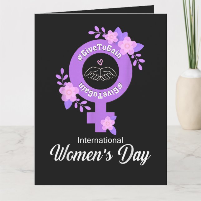 Internationella kvinnodagen 8 mars kort (Framsida)