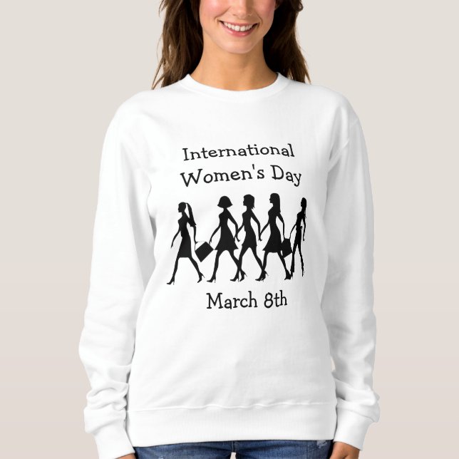 Internationella kvinnodagen 8 mars t shirt (Framsida)