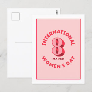 Internationella kvinnodagen 8 mars vykort