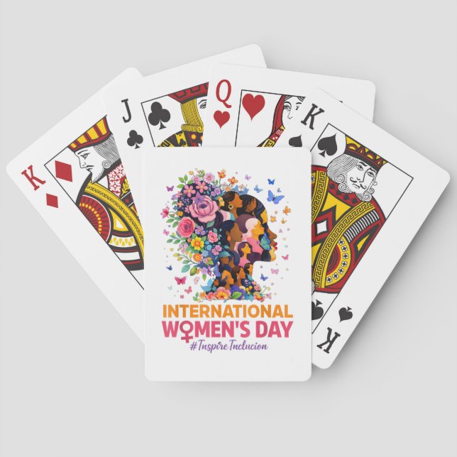 Internationella kvinnodagen casinokort (Baksidan)
