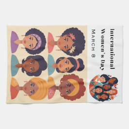 Internationella kvinnodagen firas 8 mars kökshandduk