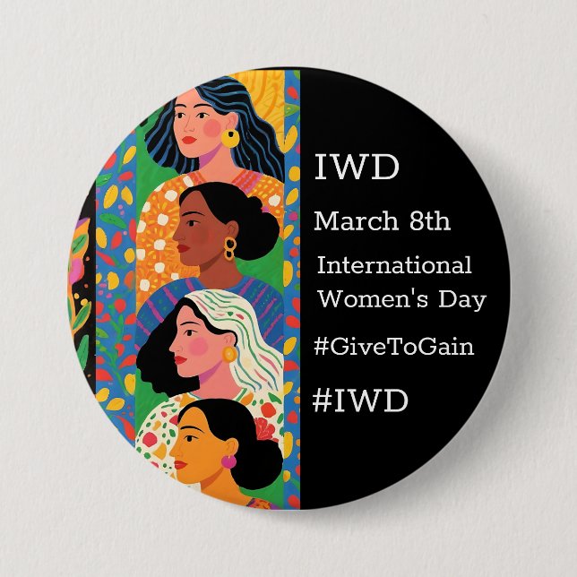Internationella kvinnodagen | IWD #GivetoGain Knapp (Framsida)
