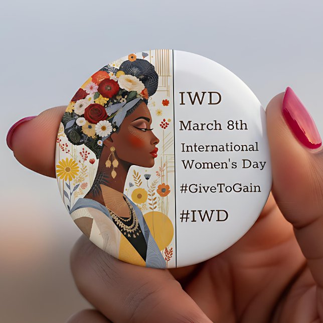 Internationella kvinnodagen | IWD #GivetoGain Knapp (Skapare uppladdad)