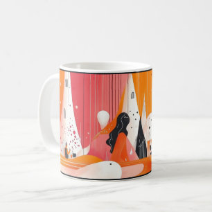 Internationella kvinnodagen, kombinerar element av kaffemugg