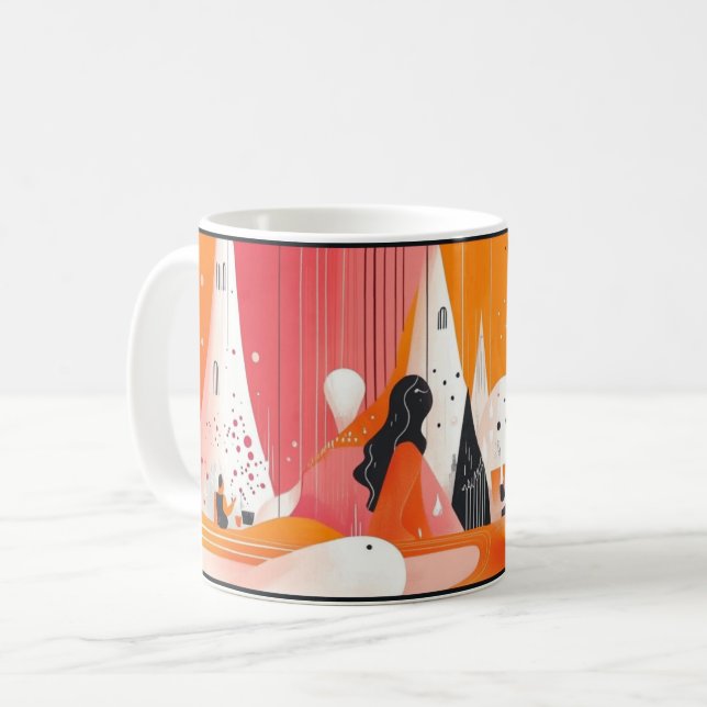 Internationella kvinnodagen, kombinerar element av kaffemugg (Framsida vänster)