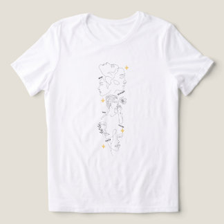 Internationella kvinnodagen minimalistisk linjekon t shirt