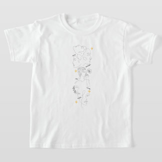 Internationella kvinnodagen minimalistisk linjekon t shirt