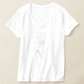 Internationella kvinnodagen minimalistisk linjekon t shirt