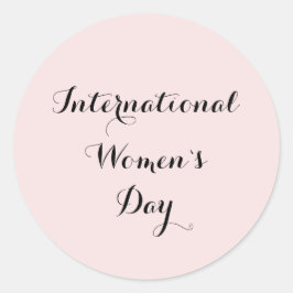 Internationella kvinnodagen Rosa Runt Klistermärke