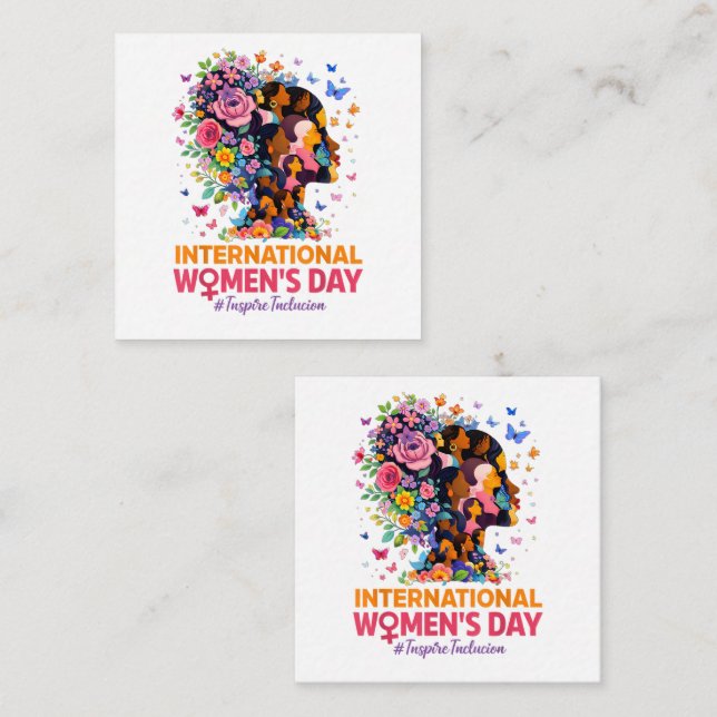 Internationella kvinnodagen tilläggskort (Fram/baksida)