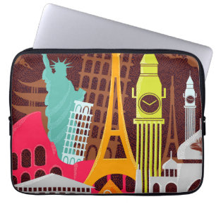Internationella monument laptop fodral