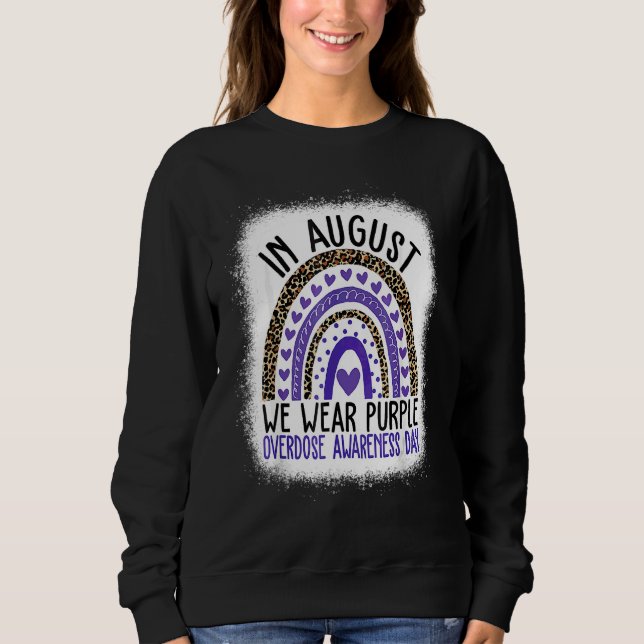 Internationella överdosmedvetandedagen Lila regnbå T Shirt (Framsida)