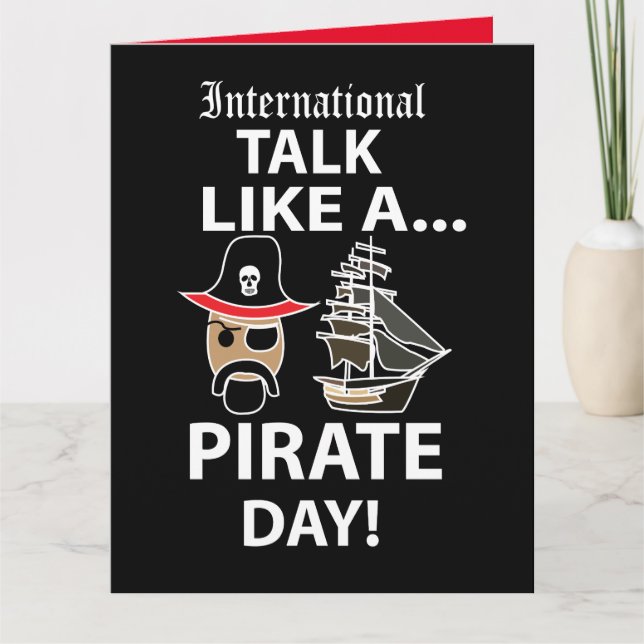 Internationella prata som en pirat dagen kort (Framsida)
