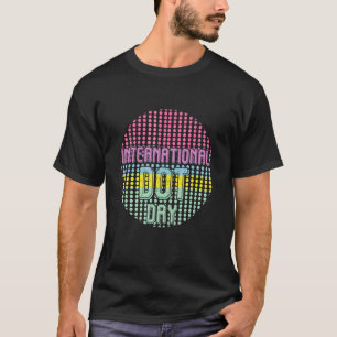 Internationella prick dag kostym färgglad Groovy R T Shirt