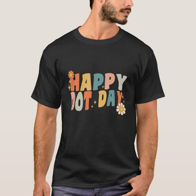 Internationella prick dag kostym färgglad groovy r t shirt (Framsida)