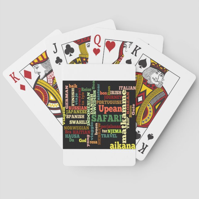 Internationella Resvälsignelser Spel Kort (Baksidan)