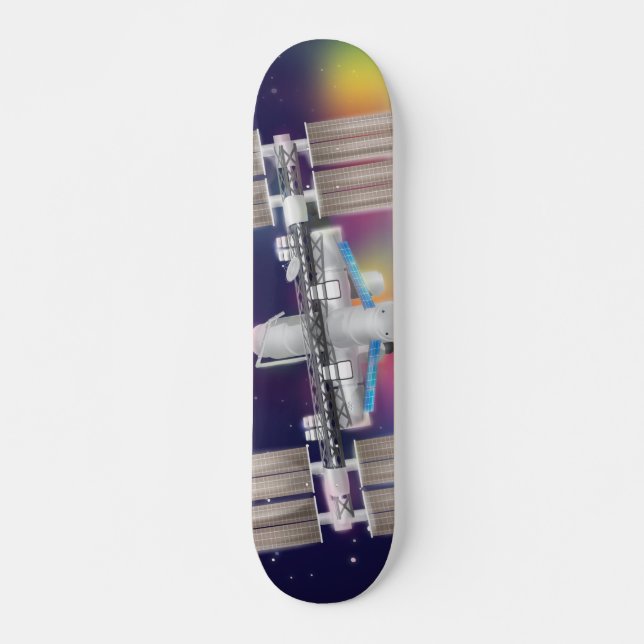 Internationella rymdstationen mini skateboard bräda 18,7 cm (Framsida)
